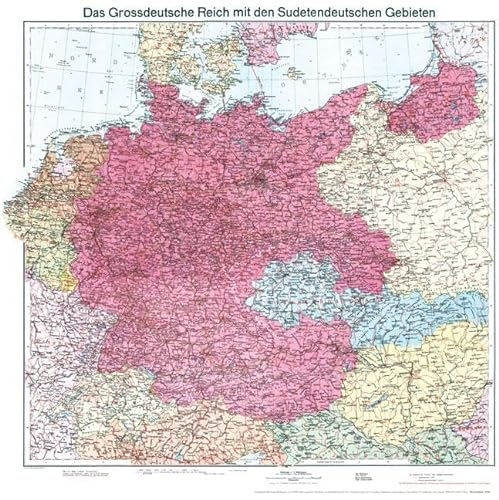 Historische Karte: DEUTSCHLAND 1938 mit Sudetenland (gerollt): Deutsche Reich - Sudetenland von Rockstuhl Verlag